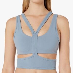 ALO Yoga Trackie  Sport Bra Women Size Medium Blue Gym Stretching
